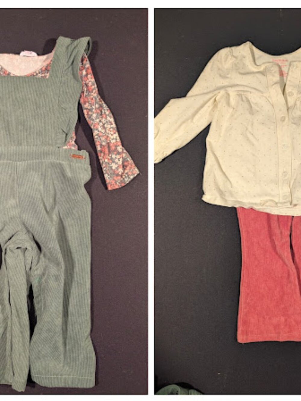 18 Months Girls 4pc Mix&Match Outfit Set - Corduroy